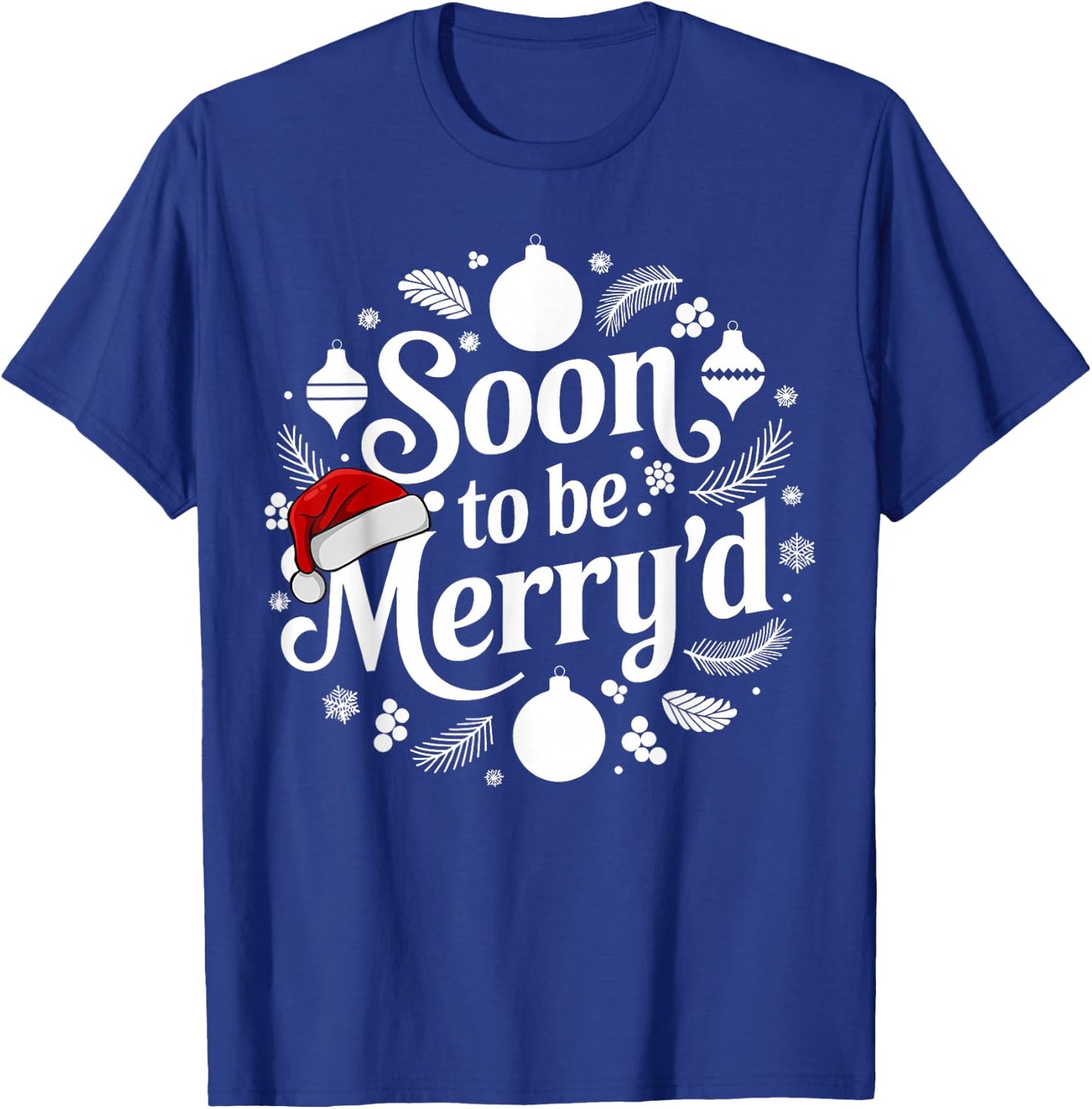 Soon to Be Merry'd Christmas Engaged Matching Couple T-Shirt - T-Shirt | Royal