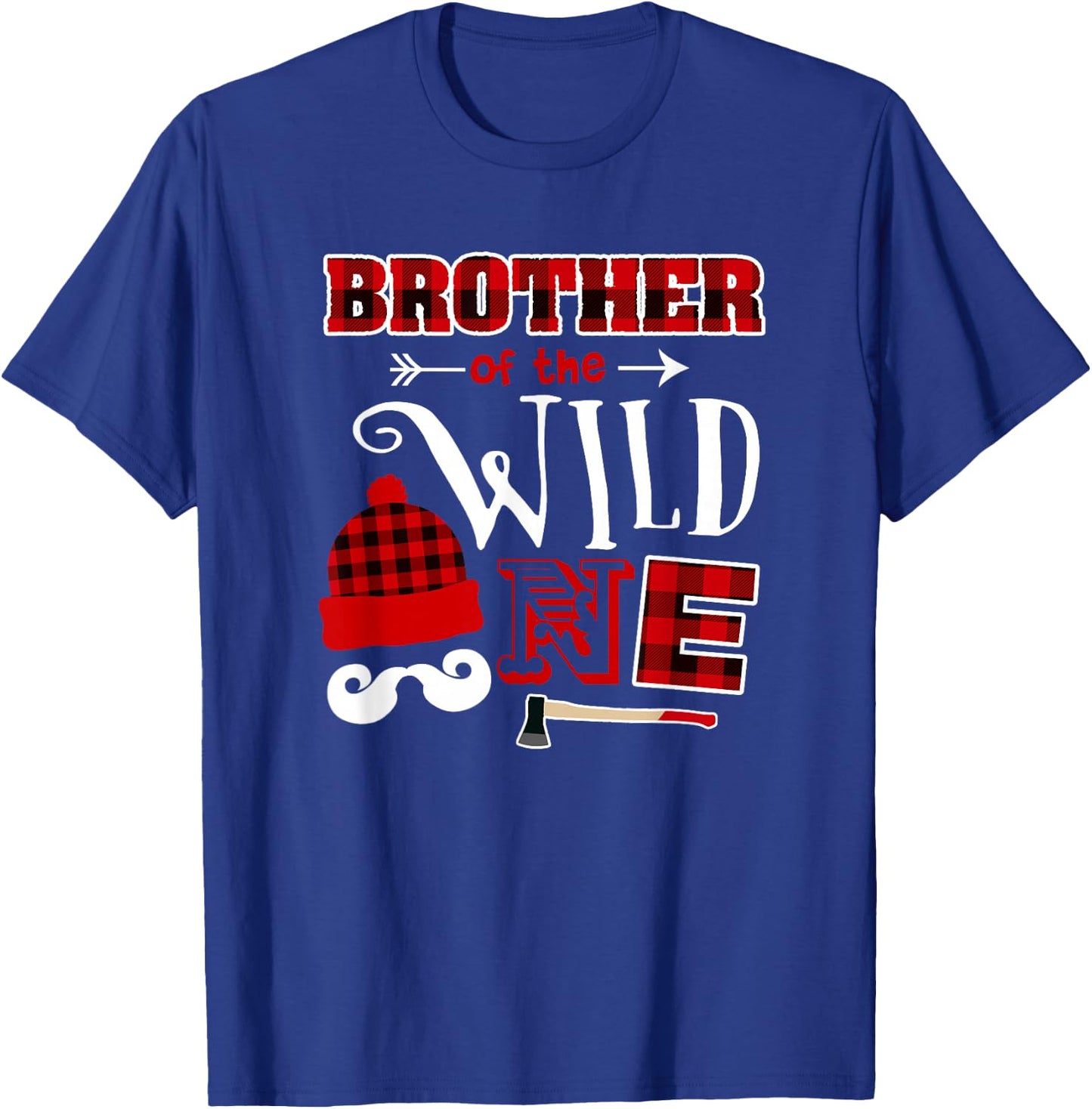 1st Birthday Lumberjack Brother Of the Wild One T-Shirt - T-Shirt | Royal
