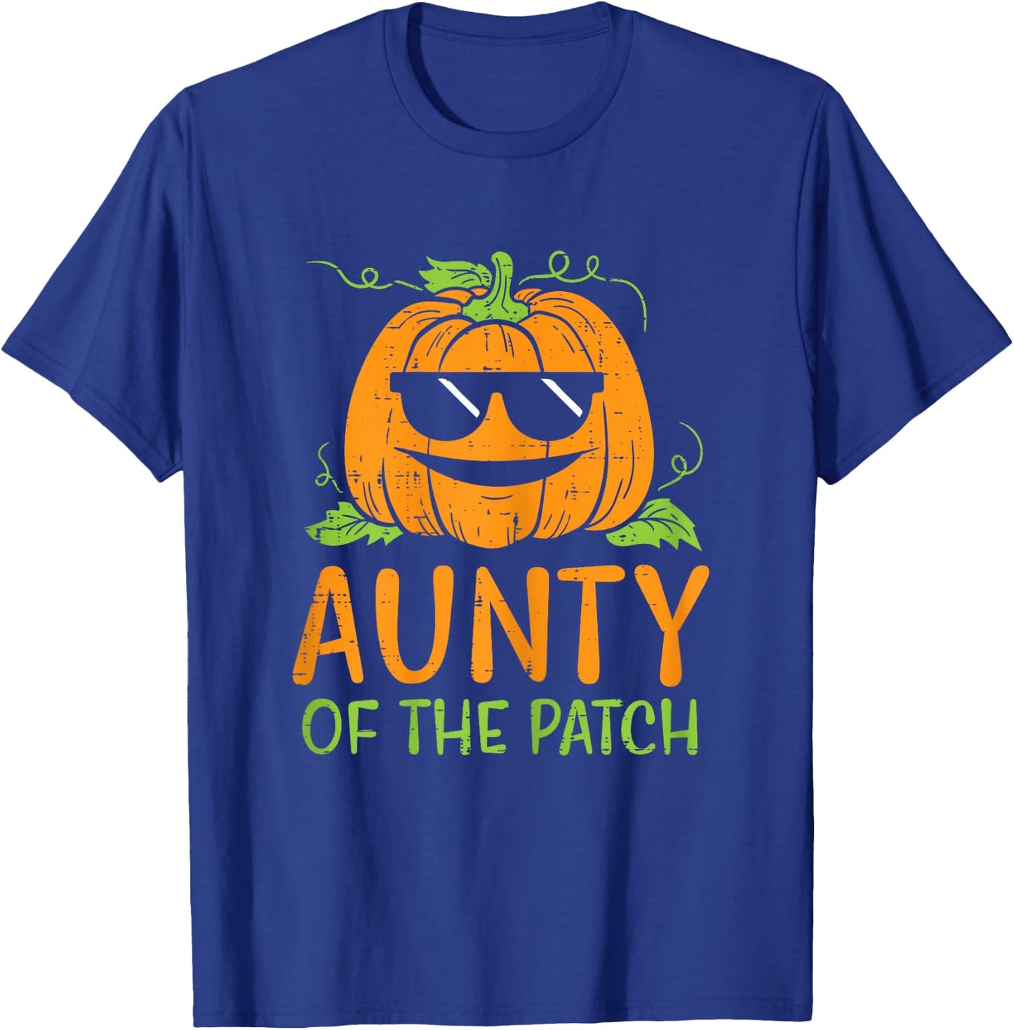 Pumpkin Aunty Of Patch Halloween Family Aunt Auntie Women T-Shirt - T-Shirt | Royal