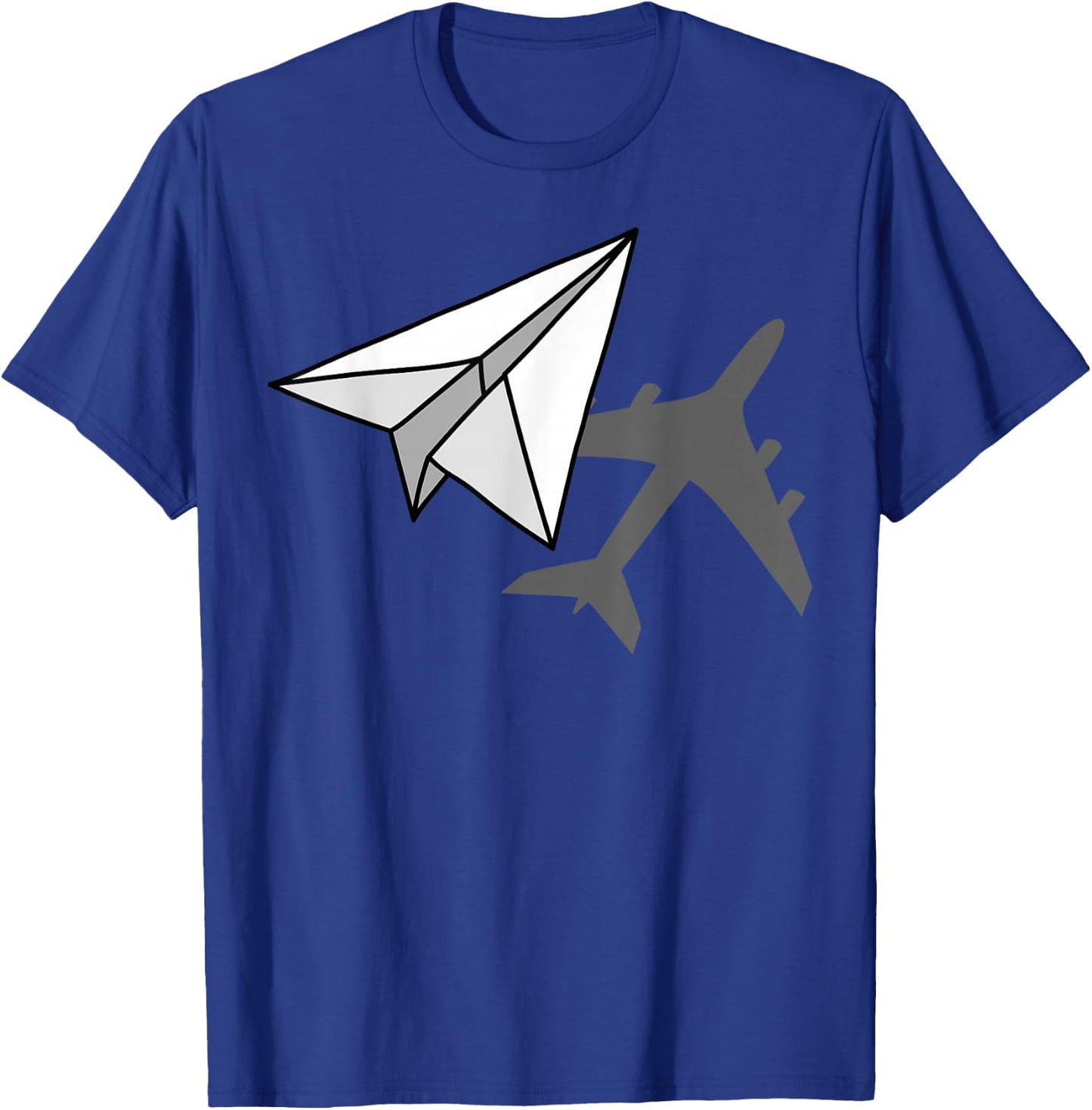 Pilot Paper Airplane Aviator Airman Airwoman Flying Plane T-Shirt - T-Shirt | Royal