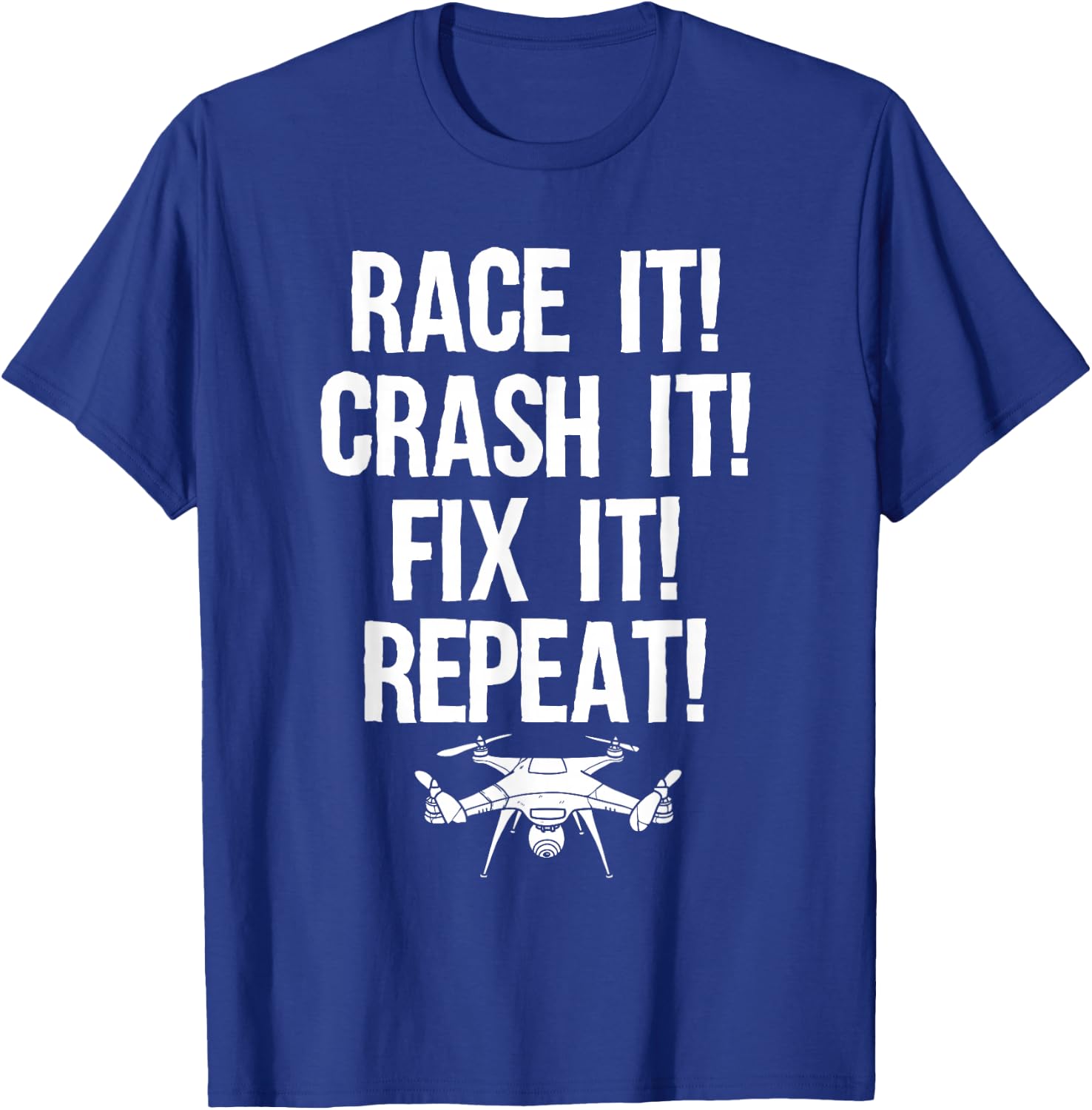 Funny Drone Art Women Boys Drone Racing Drone Pilot T-Shirt - T-Shirt | Royal