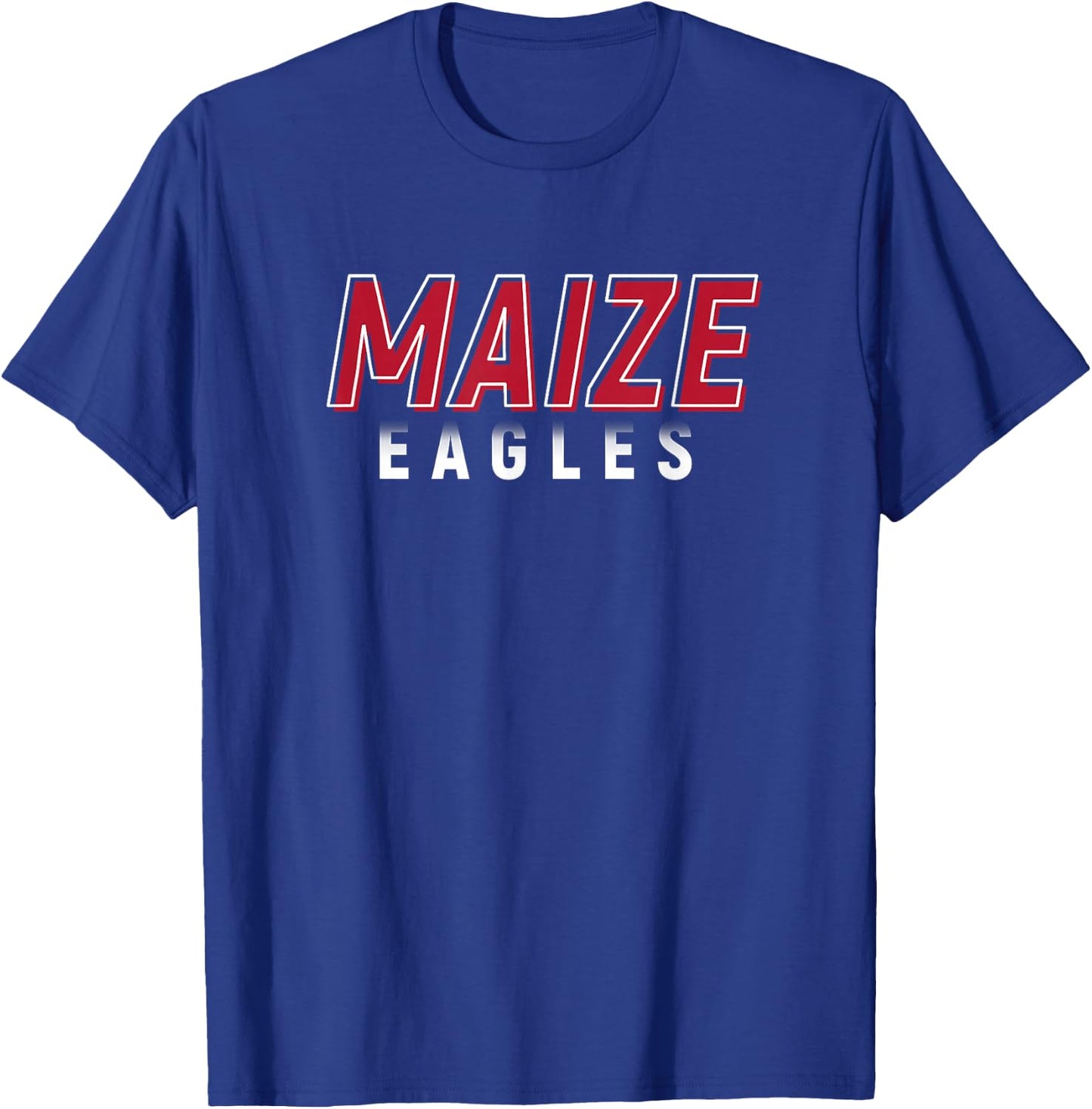 Maize Kansas Maize Eagles T-Shirt - T-Shirt | Royal
