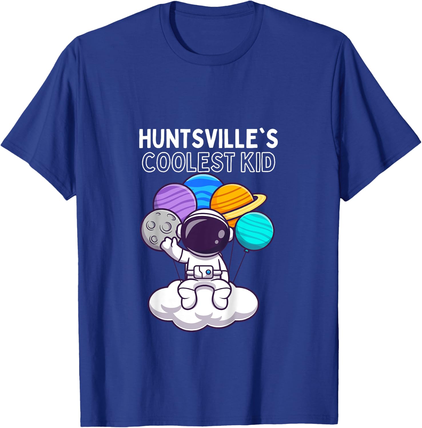 Kids Huntsville's Coolest Kid Space Explorer Fun T-Shirt - T-Shirt | Royal