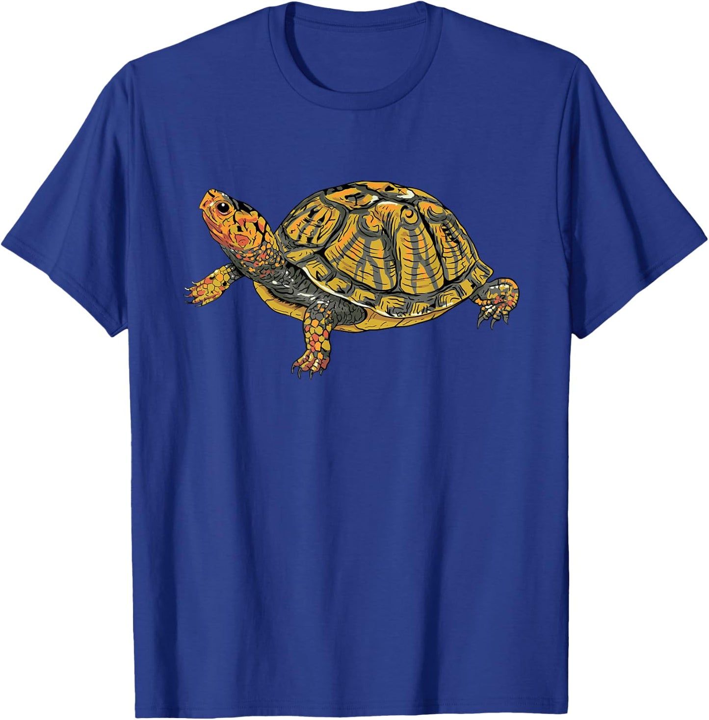Box Turtle Realistic Illustration Shell Animal T-Shirt - T-Shirt | Royal