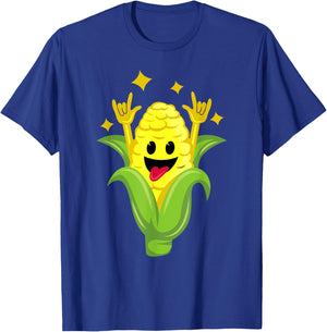 Funny Corn Design Women Corn On Cob Dancing Farmers T-Shirt - T-Shirt | Royal