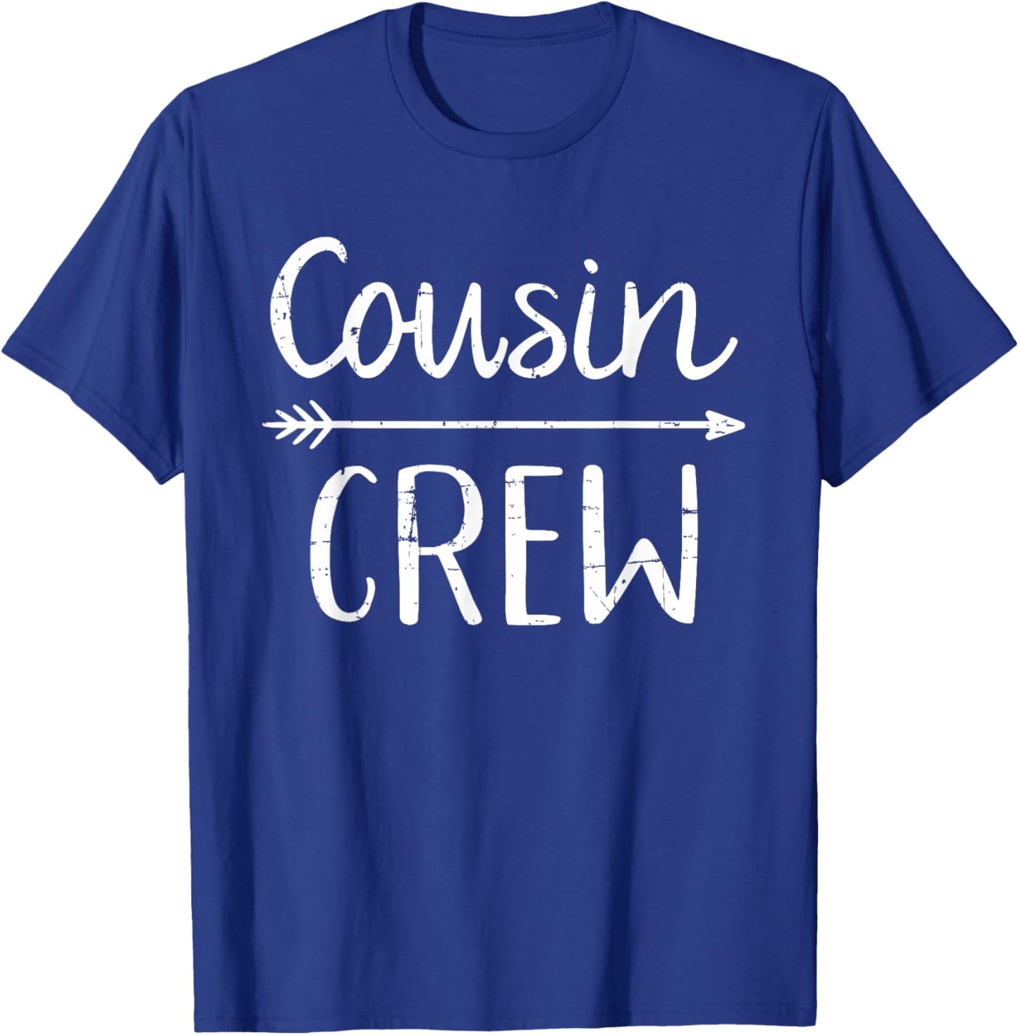 Black Cousin Crew : Classic Fit, , Short Sleeve, Letter Print - Adult Polyester/Cotton T-Shirt - T-Shirt | Royal