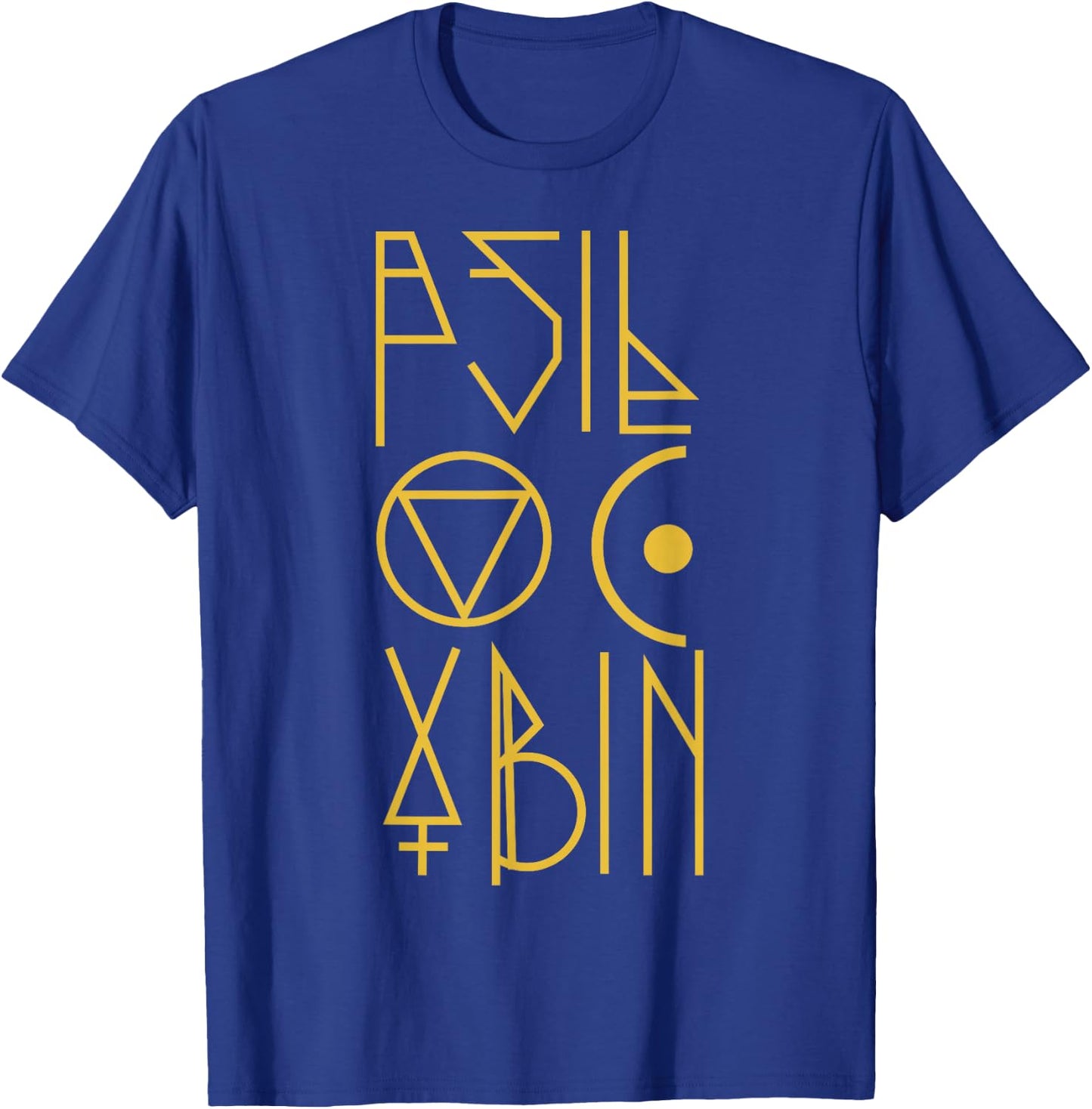 Psychedelic Space Astronaut Psilocybin Molecule Gift T-Shirt - T-Shirt | Royal
