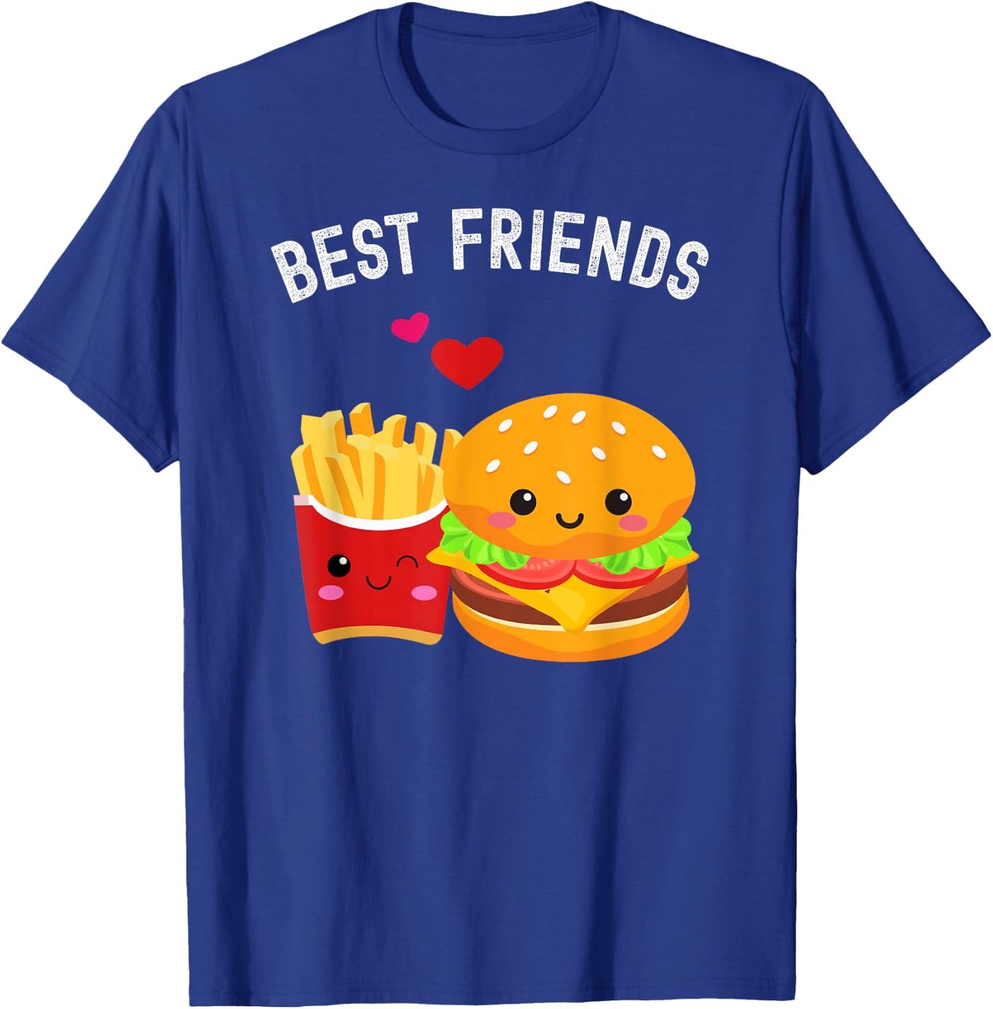 Best Friends Kawaii Burger and Fries Couple T-Shirt - T-Shirt | Royal