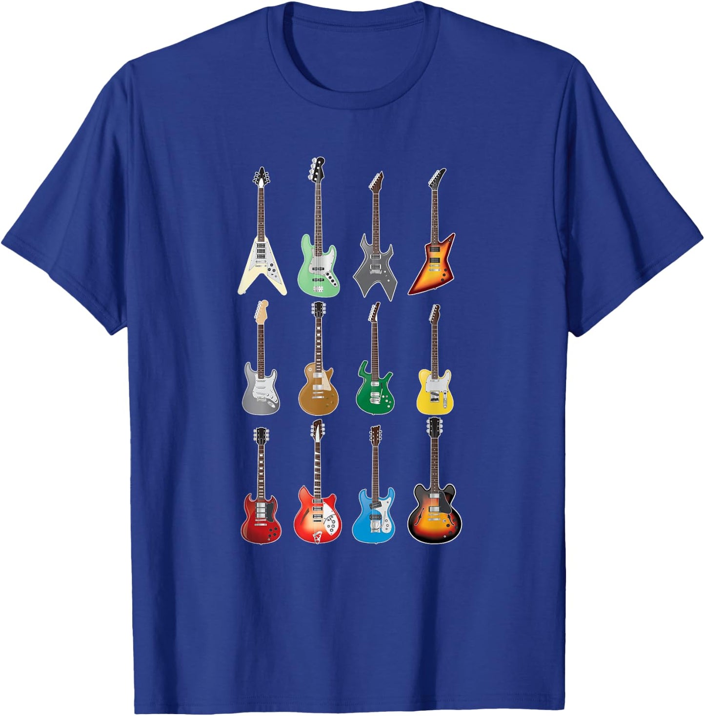 Electric Guitarist - Vintage Guitar Collection 2 T-Shirt - T-Shirt | Royal