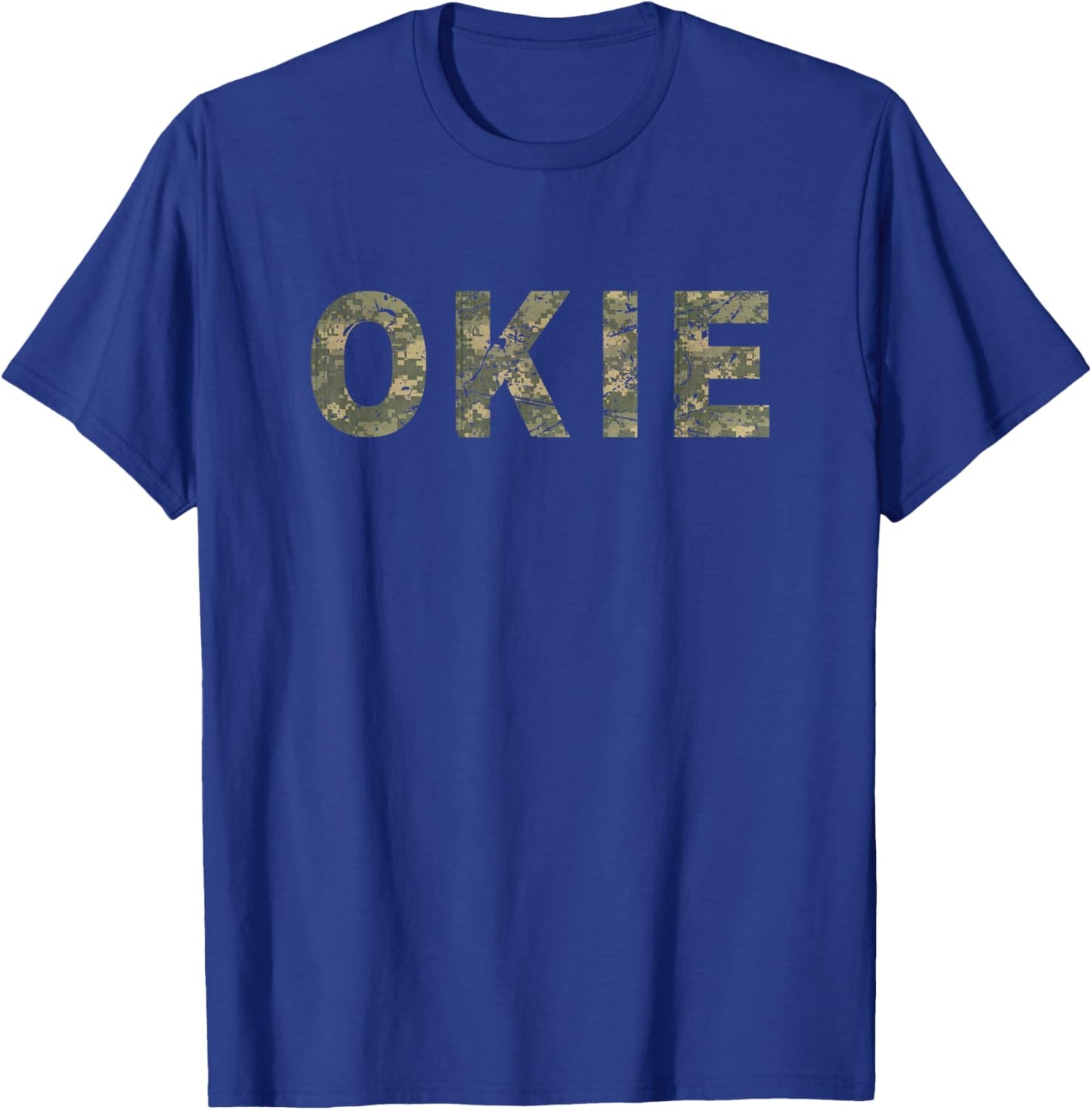 Oklahoma Digital Camo Okie Vintage Distressed T-Shirt - T-Shirt | Royal