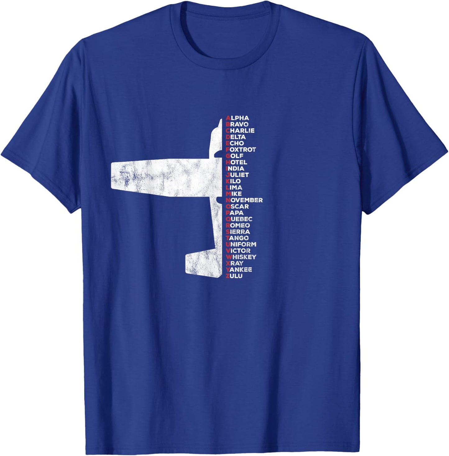Pilot Phonetic Alphabet C172 Airplane Piper T-Shirt - T-Shirt | Royal