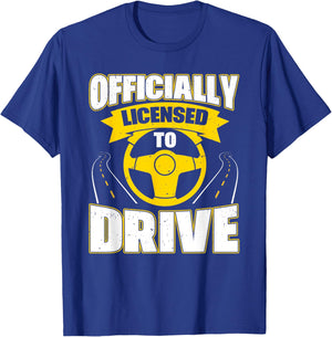 Passed Drivers Test New Driving License Congratulations Teen T-Shirt - T-Shirt | Royal