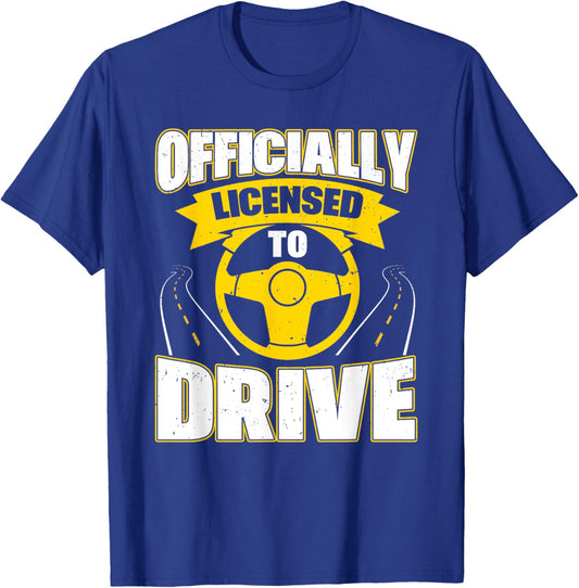 Passed Drivers Test New Driving License Congratulations Teen T-Shirt - T-Shirt | Royal