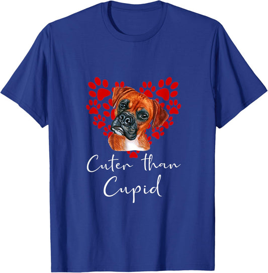 BOXER Dog Cuter Than Cupid Valentines Day T-Shirt - T-Shirt | Royal