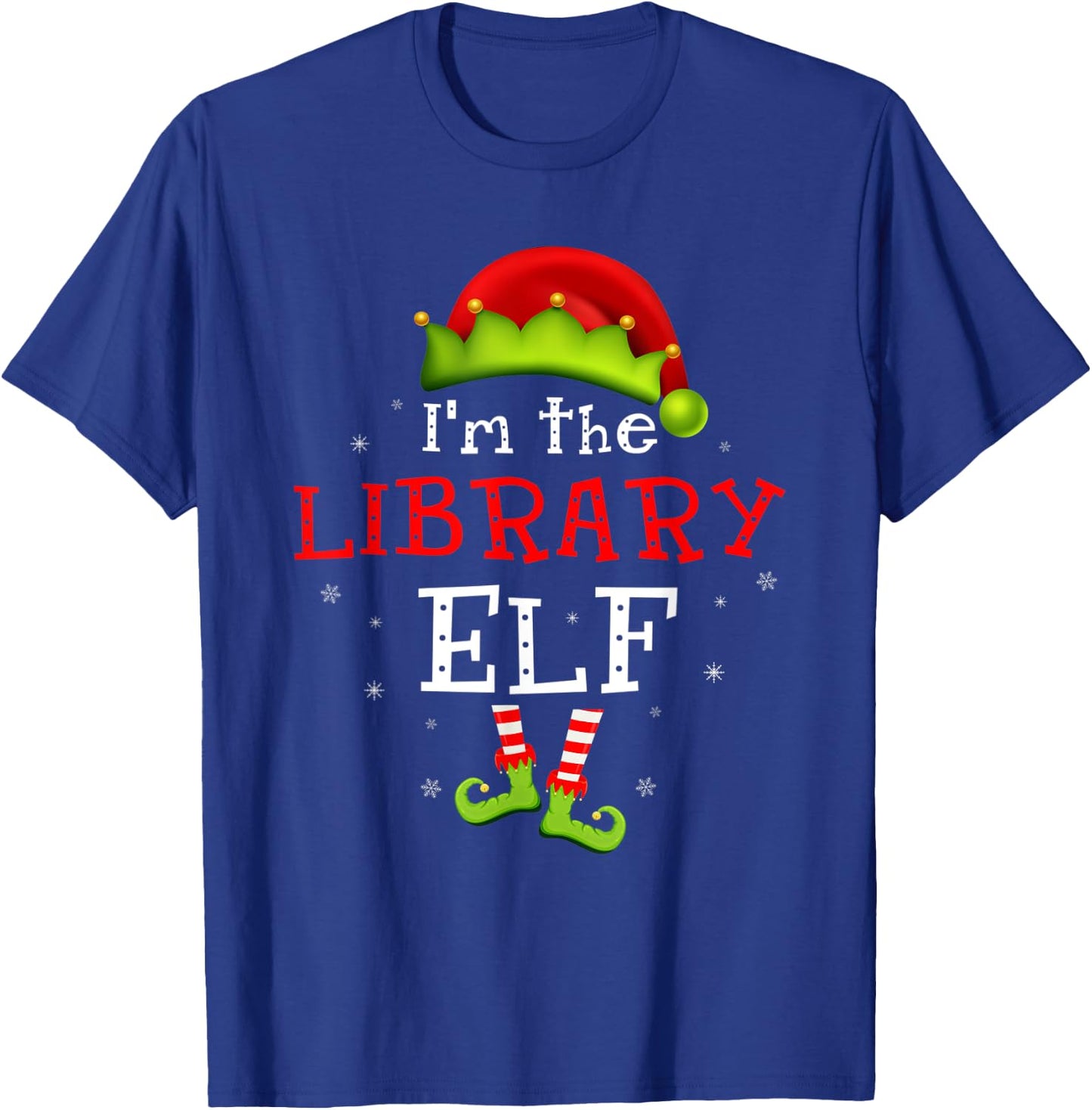 I'm the Library Elf Funny Group Matching Christmas Pajamas T-Shirt - T-Shirt | Royal