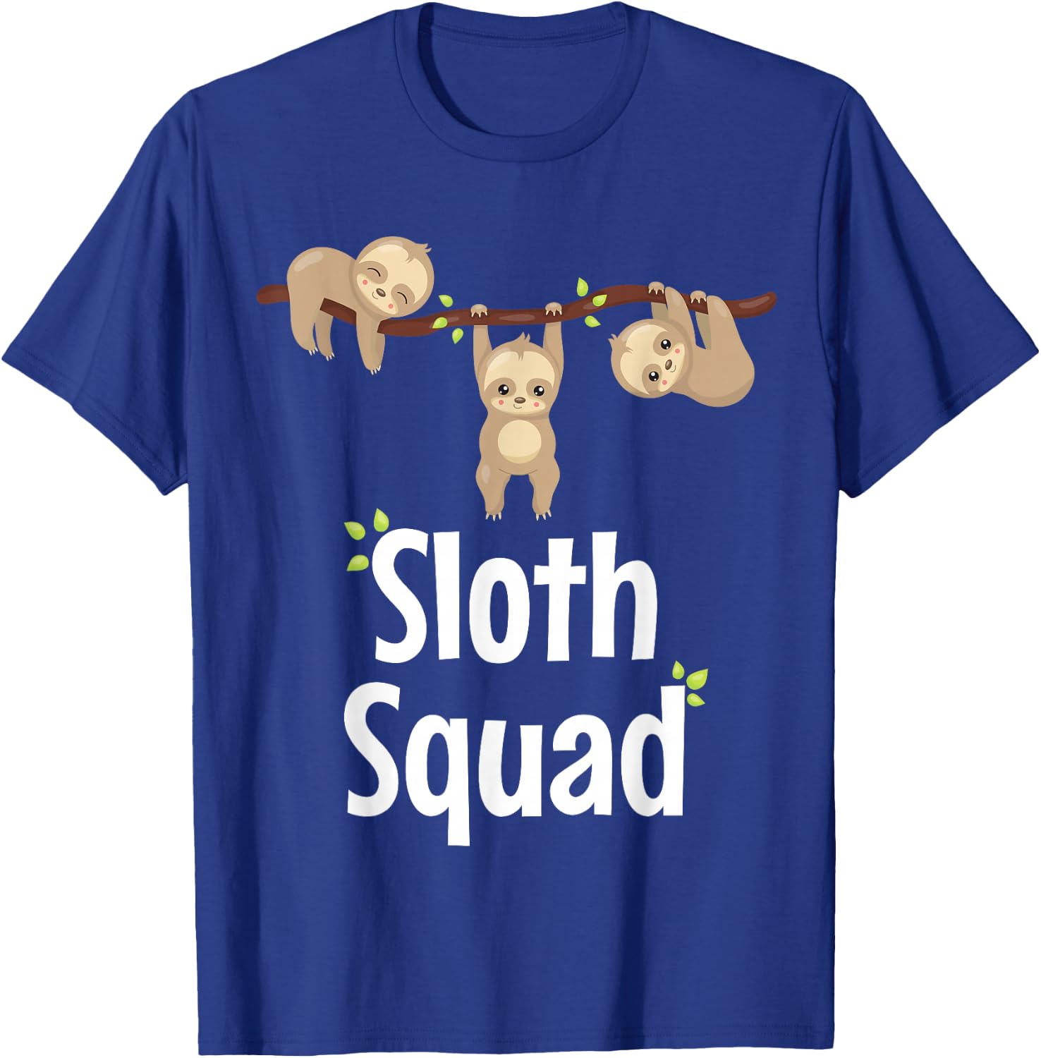 Sloth Squad Cute Sloth Matching Apparel and Kids T-Shirt - T-Shirt | Royal