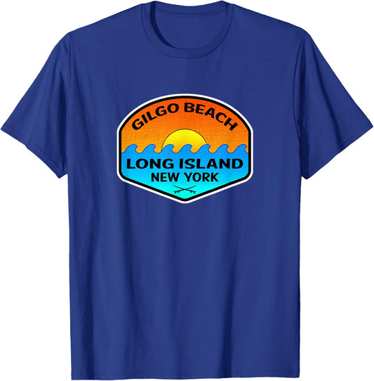 Gilgo Beach New York Long Island Surfing Surf T-Shirt - T-Shirt | Royal