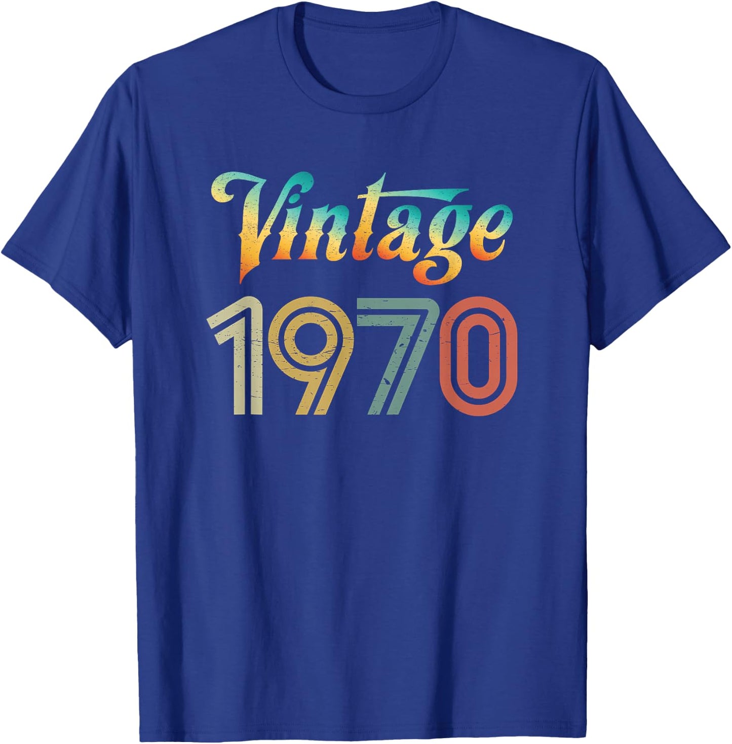 Retro Vintage 1970 Best Birth Year Original Genuine Classic T-Shirt - T-Shirt | Royal