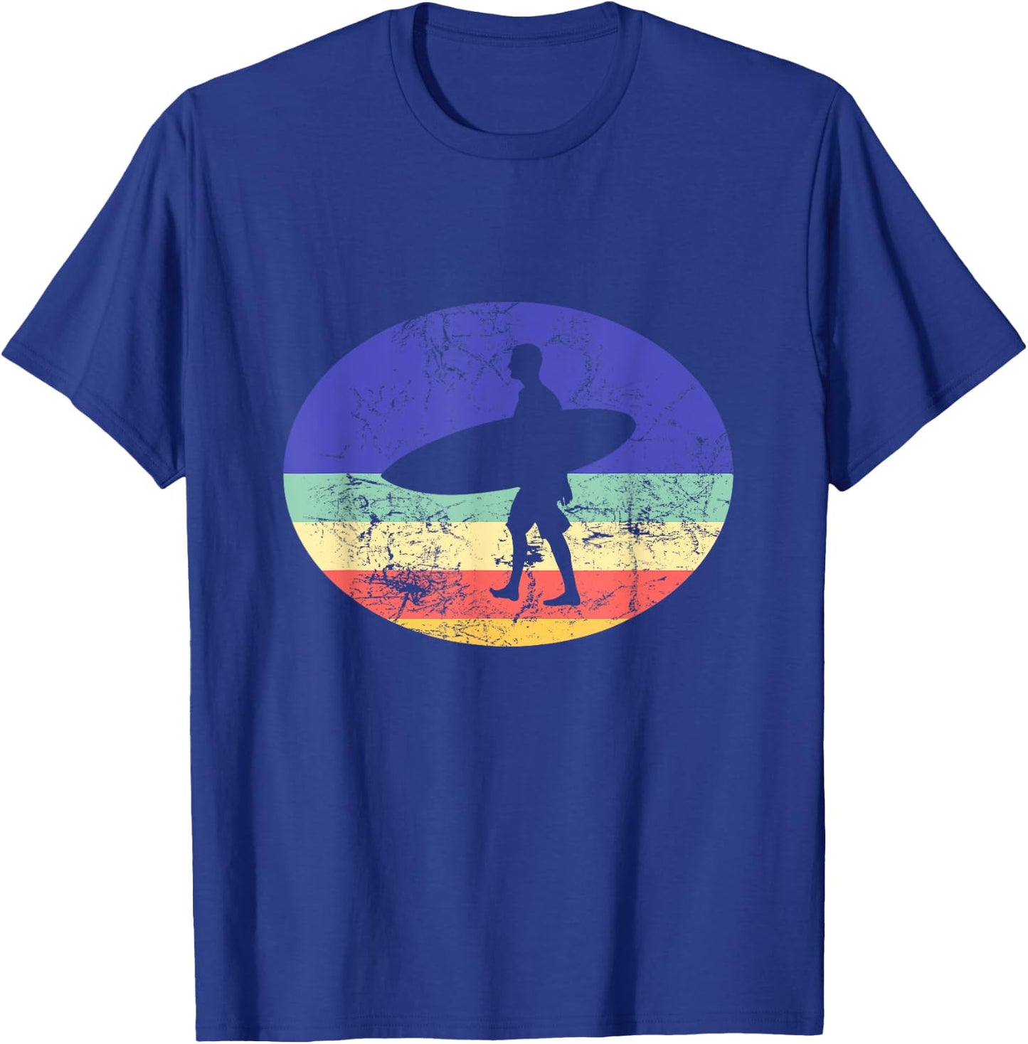 Hang 10 - Vintage Retro Surfer Gift T-Shirt - T-Shirt | Royal