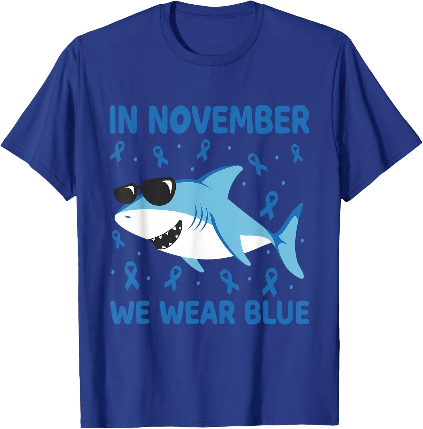 Shark In November We Wear Blue Diabetes Kid Boy Toddler T-Shirt - T-Shirt | Royal