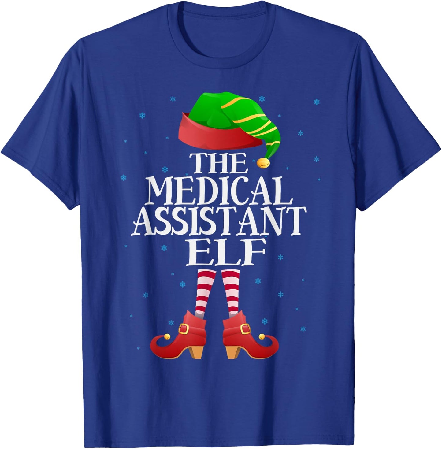 Medical Assistant Elf Funny Matching Pajama Group Christmas T-Shirt - T-Shirt | Royal