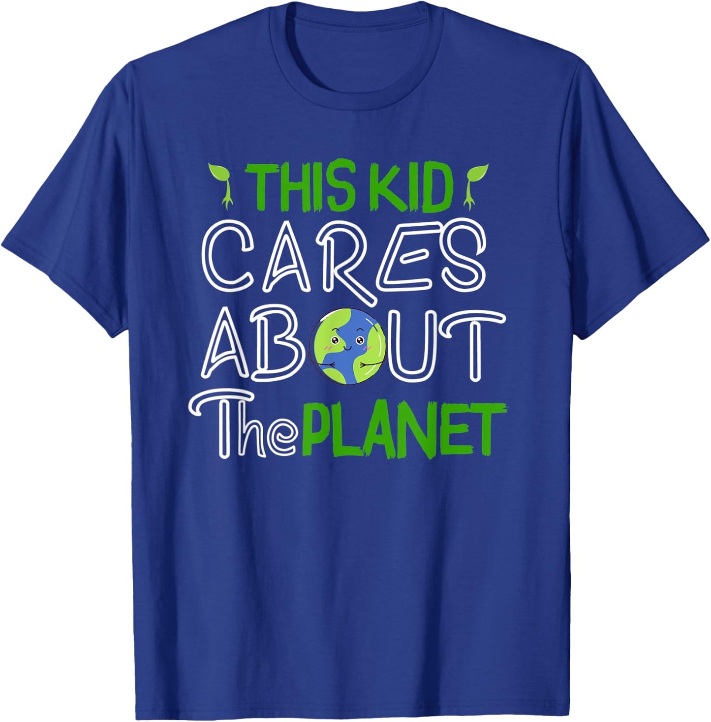 This Kid Cares About the Planet Day Environment T-Shirt - T-Shirt | Royal
