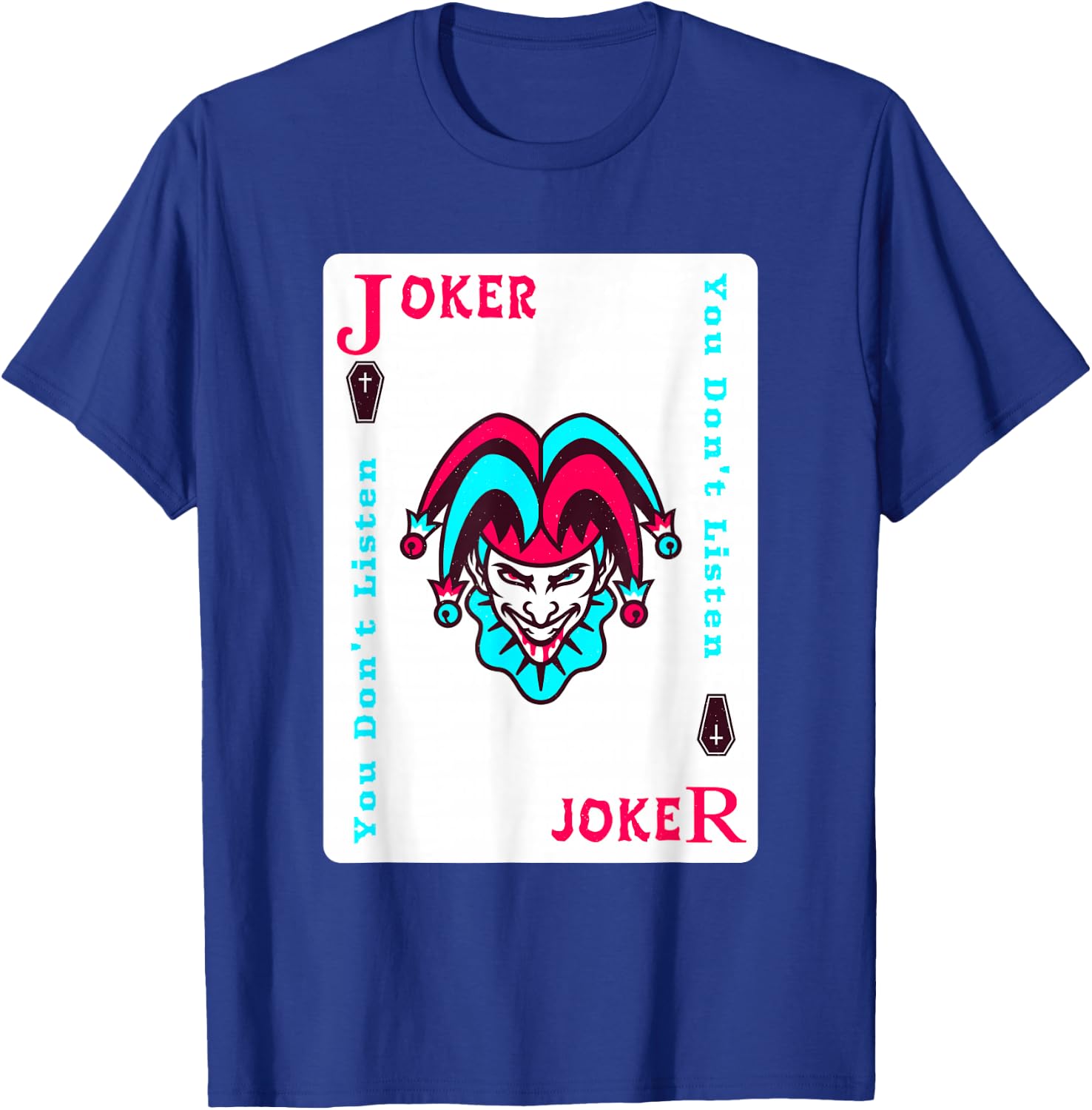 Joker Playing Card Shirt Aesthetic Jester T-Shirt - T-Shirt | Royal
