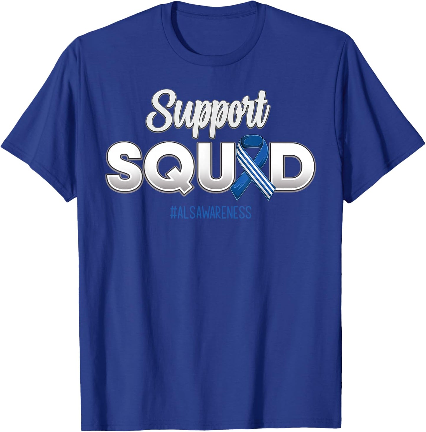 Support Squad ALS Awareness Hope Strong Women Kids T-Shirt - T-Shirt | Royal
