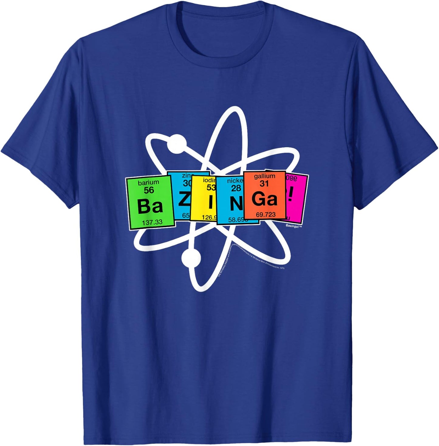 The Big Bang Theory Bazinga Elements with Atom T-Shirt - T-Shirt | Royal