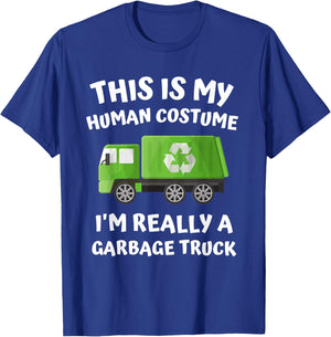 This My Human Costume I'm Really A Garbage Truck Pajama Kids T-Shirt - T-Shirt | Royal