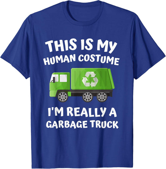 This My Human Costume I'm Really A Garbage Truck Pajama Kids T-Shirt - T-Shirt | Royal