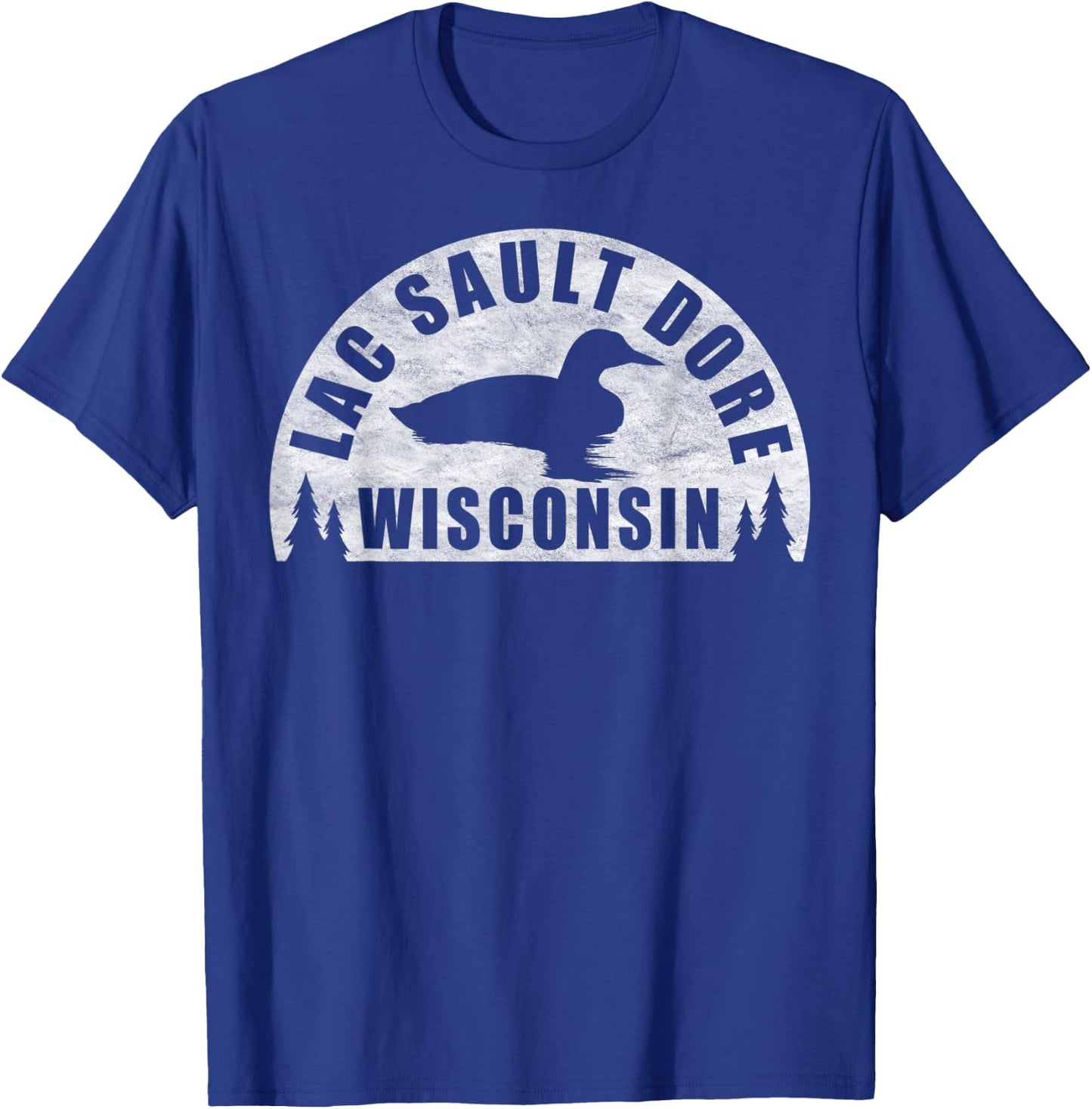 Lac Sault Dore Northern Wisconsin Loon T-Shirt - T-Shirt | Royal