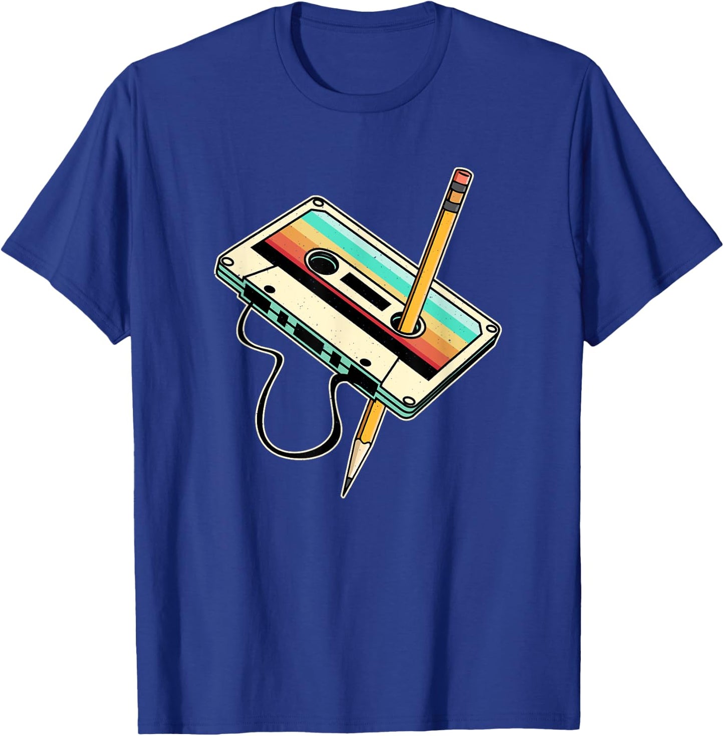 80s 90s Retro Party Costume Nostalgia Cassette T-Shirt - T-Shirt | Royal
