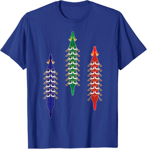 Dragon Boat Racing Race Competition Paddling Men Women Kids T-Shirt - T-Shirt | Royal
