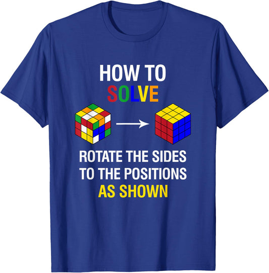 How To Solve Competitive Puzzle Funny Speed Cubing Math Kids T-Shirt - T-Shirt | Royal