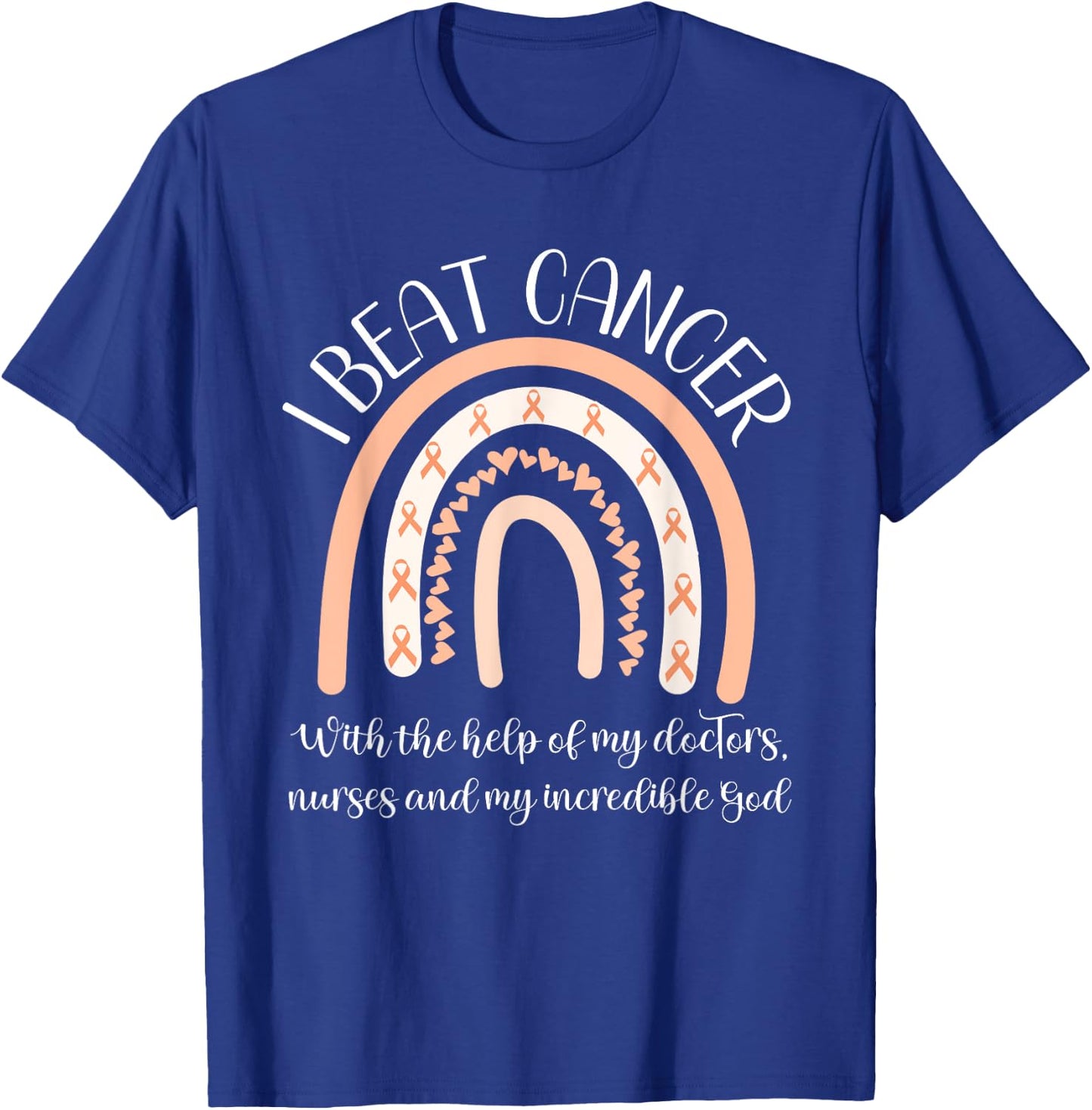 Uterine Cancer Survivor End Chemo I Beat Cancer Endometrial T-Shirt - T-Shirt | Royal