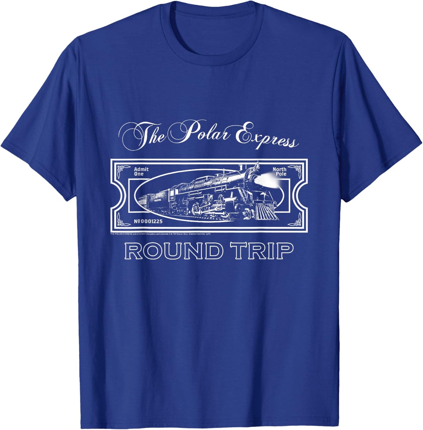 Polar Express , -Adults, Blue, Small T-Shirt - T-Shirt | Royal