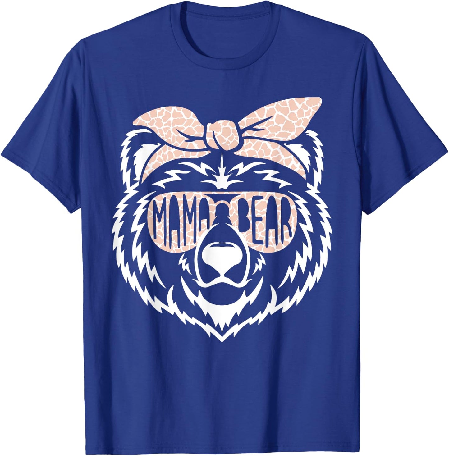 Mama Bear Face Sunglasses Mother Mom Mommy Mother's Day T-Shirt - T-Shirt | Royal