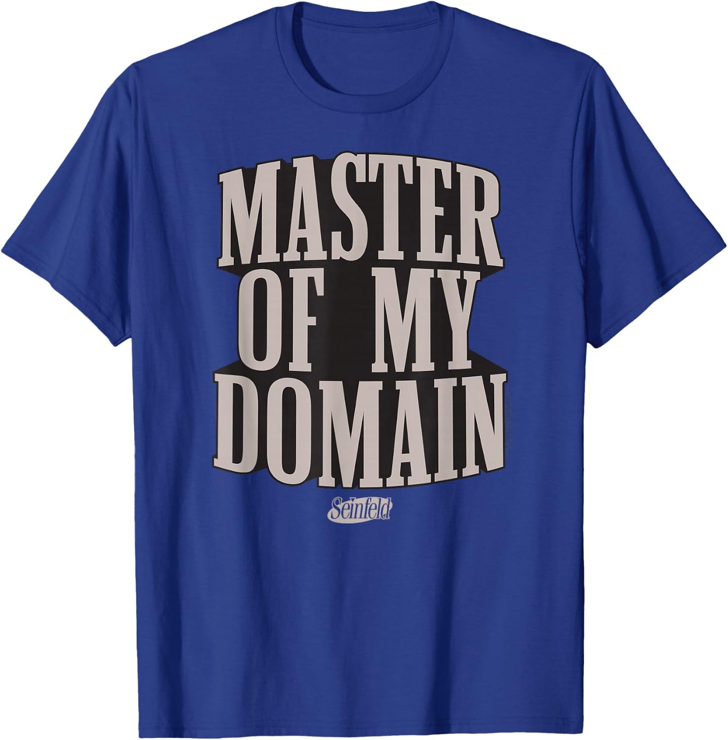 Seinfeld Master of My Domain Block Type Funny 90's TV Show T-Shirt - T-Shirt | Royal