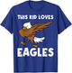 Cool Eagle Kids Boys Dabbing Bald Flying Animal T-Shirt - T-Shirt | Royal