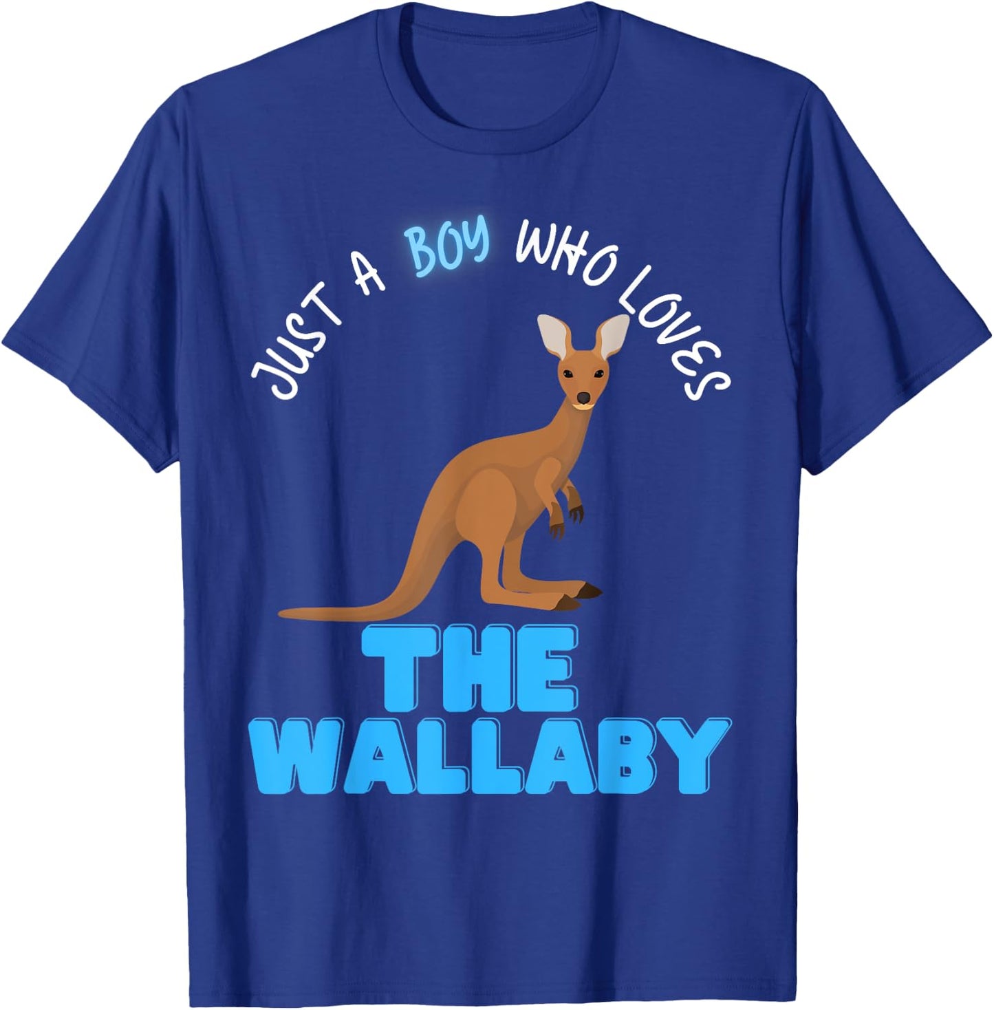 Just A Boy Who Loves Wallabys Cute Boys Fun Love Wallaby T-Shirt - T-Shirt | Royal