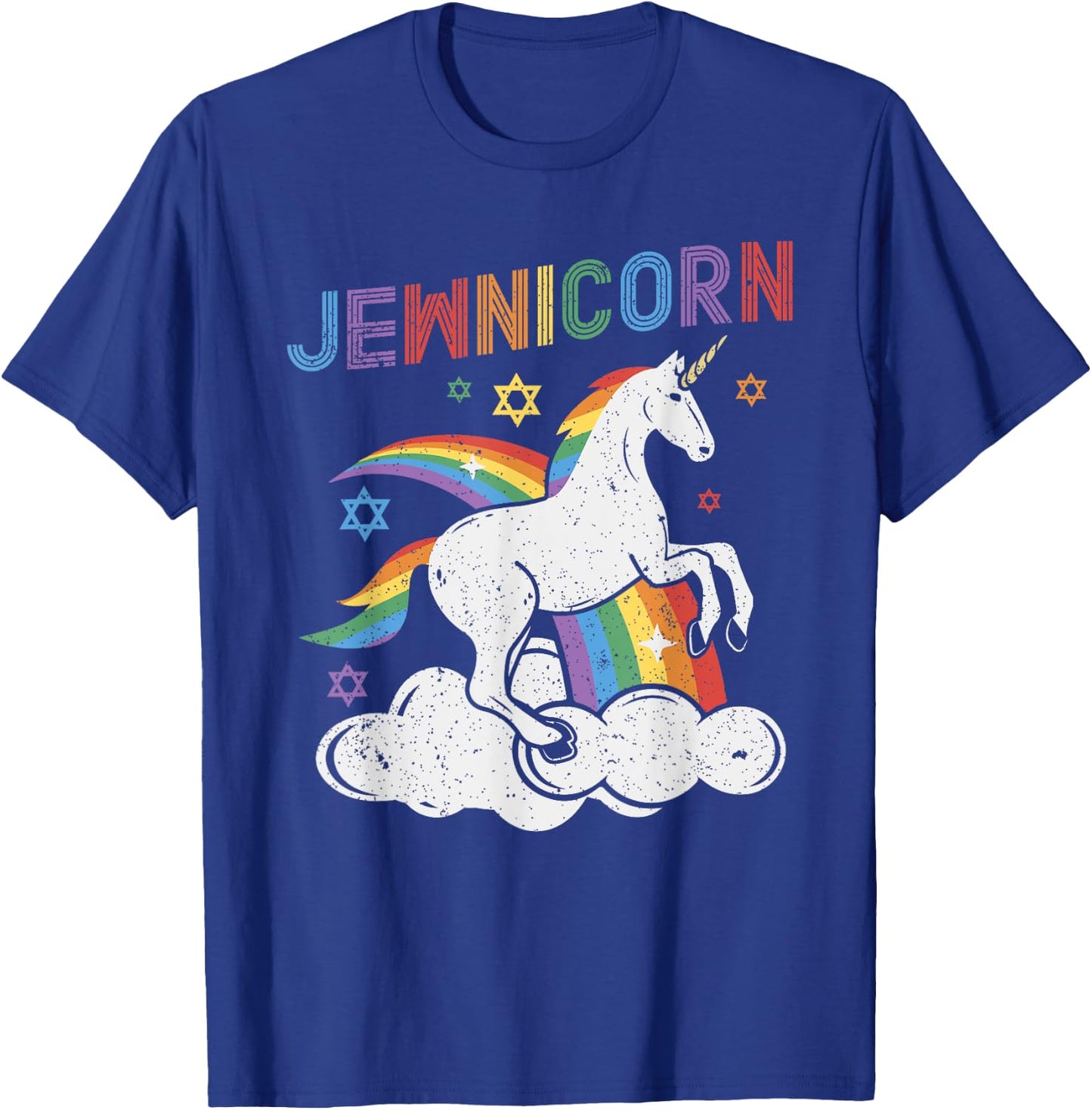 Jewnicorn Funny Jewish Unicorn Chanukah Girls Hanukkah Women T-Shirt - T-Shirt | Royal