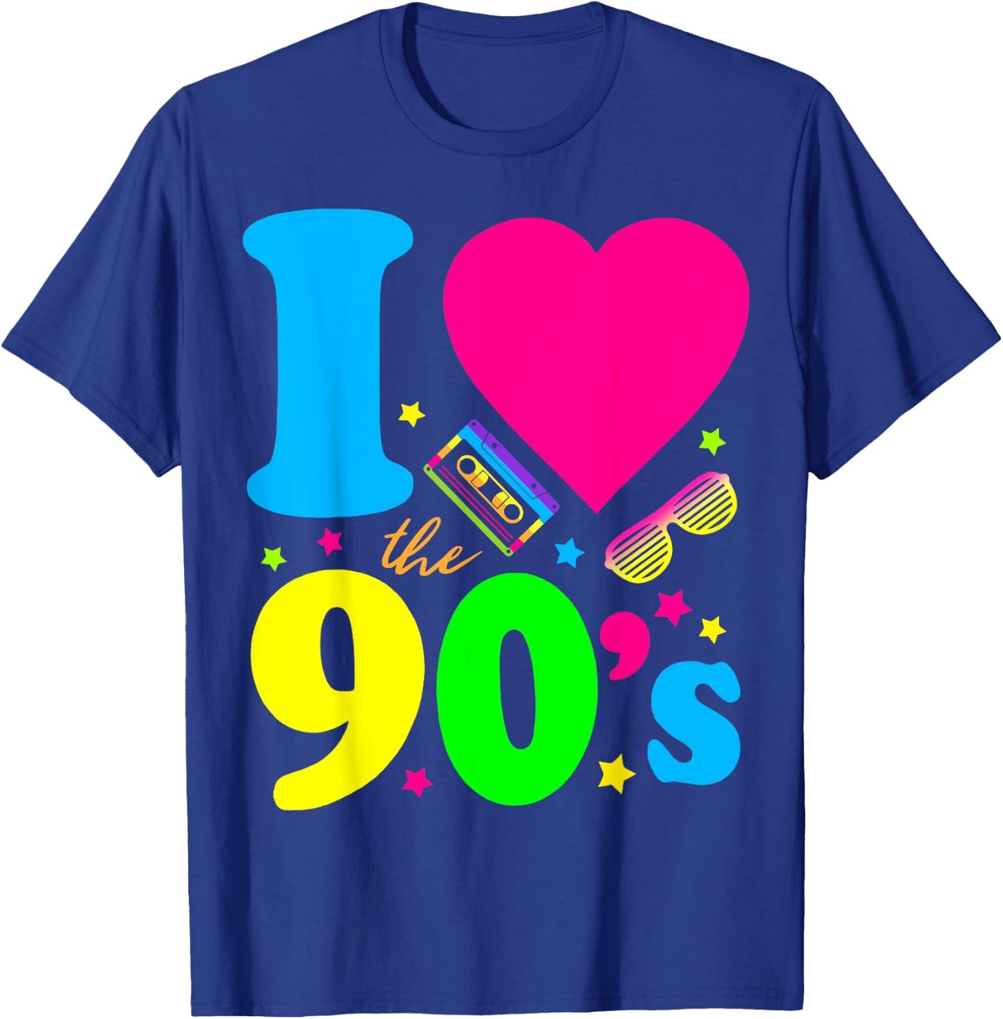 1990's 90s Shirt I Heart the Nineties T-Shirt - T-Shirt | Royal