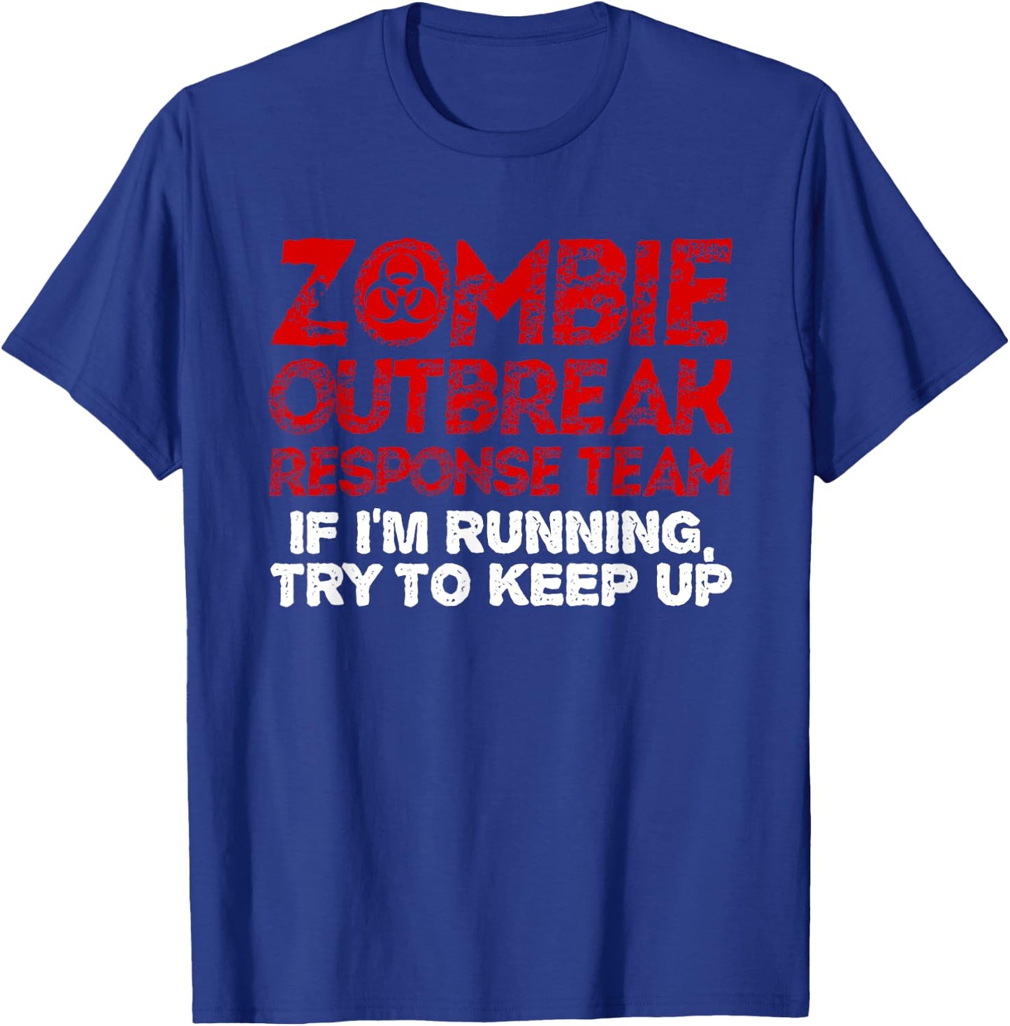 Funny Zombie Running Designs Women Runner Athletes T-Shirt - T-Shirt | Royal