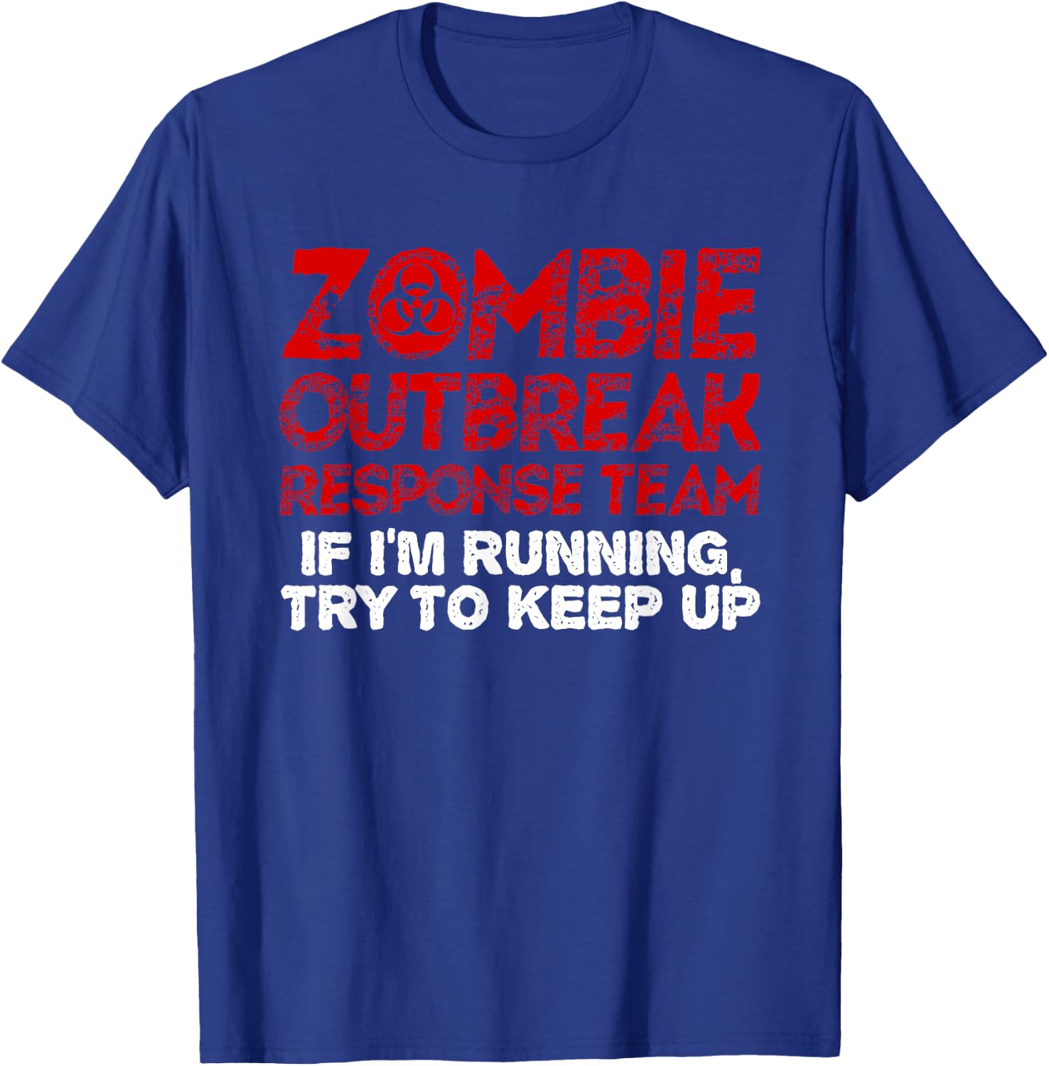 Funny Zombie Running Designs Women Runner Athletes T-Shirt - T-Shirt | Royal