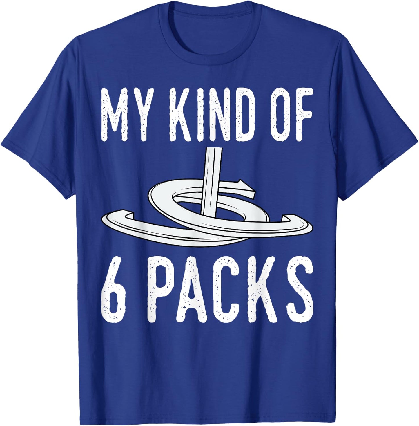 My Kind Of 6 Packs Horseshoe Pitching Horse Lover Ferrier T-Shirt - T-Shirt | Royal
