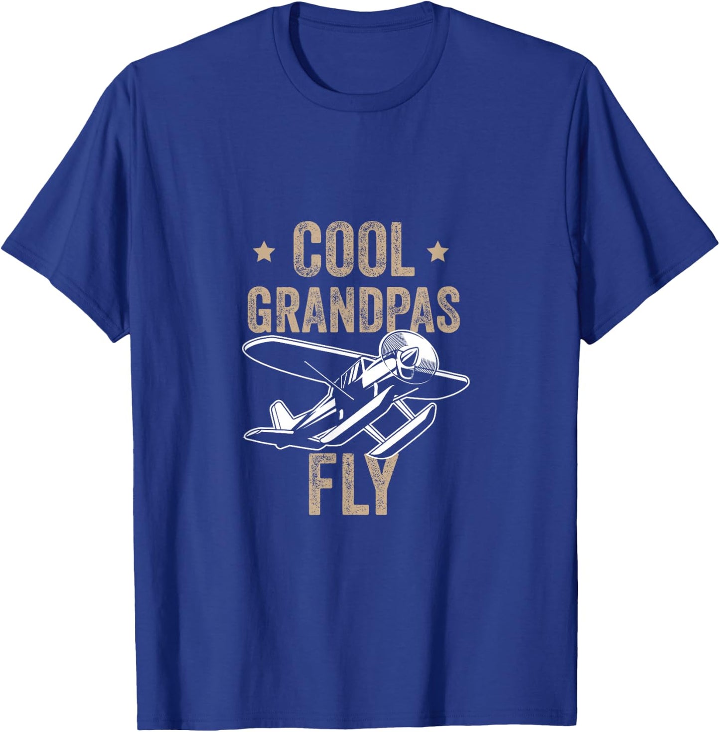 Cool Grandpas Fly Seaplane Gift Pilot Airplane T-Shirt - T-Shirt | Royal