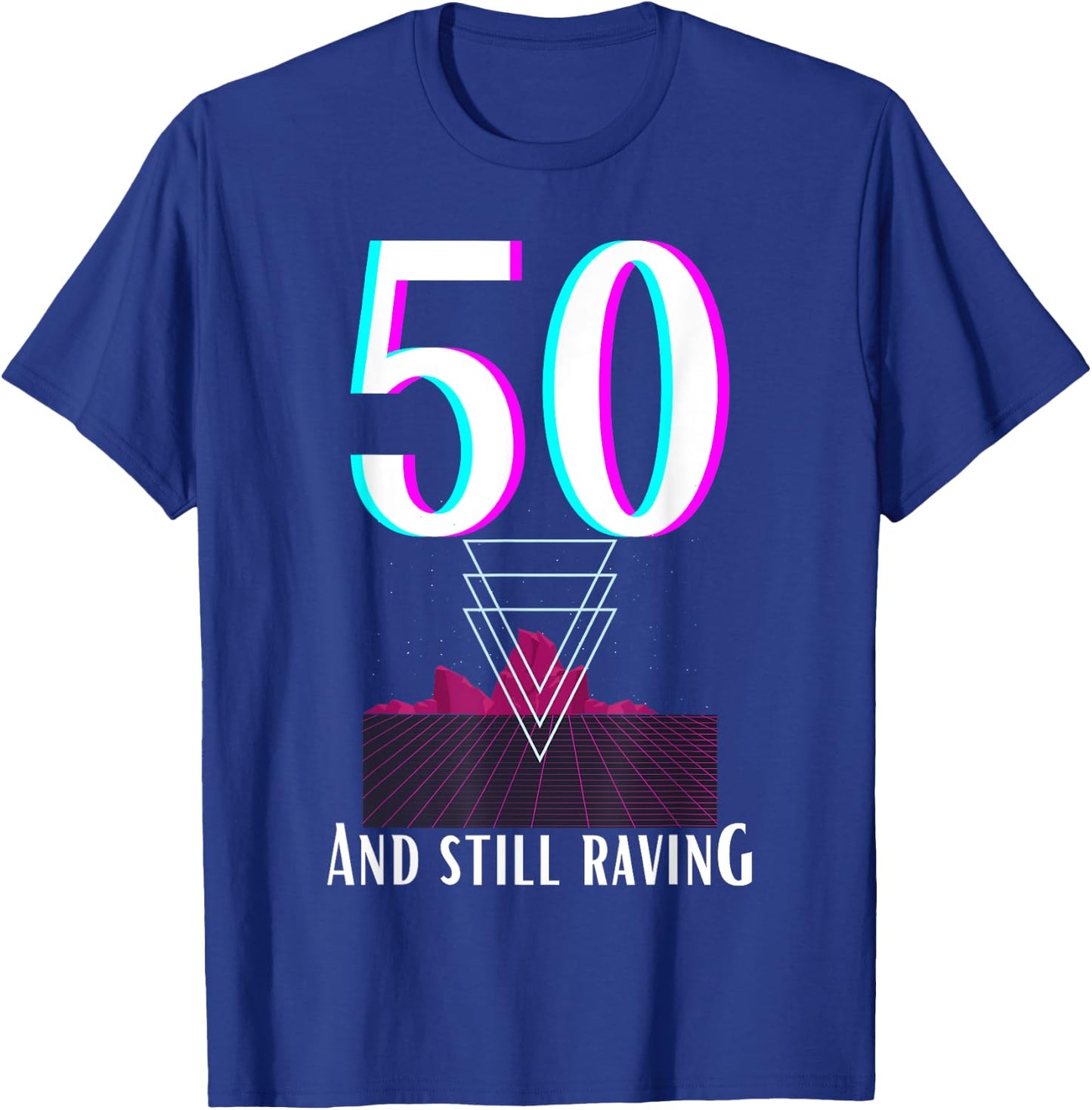 50th Anniversary for Ravers for a 50 year old raver T-Shirt - T-Shirt | Royal
