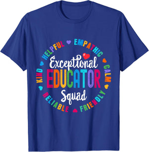 Exceptional Educator Squad Special Education Teacher Autism T-Shirt - T-Shirt | Royal