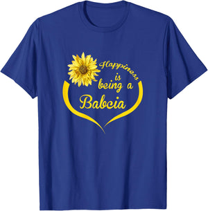 Babcia Design: Happiness Is Being A Babcia T-Shirt - T-Shirt | Royal